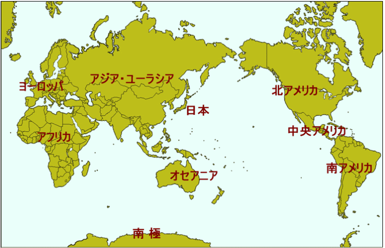 動物の地域別地図
